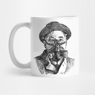 Man in gas mask Mug